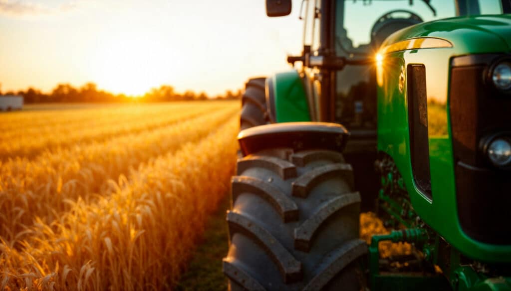 Máquina agrícola com defeito
